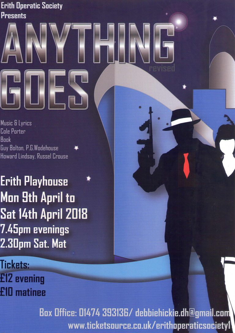 Anything Goes An Erith Operatic Production Erith Playhouse